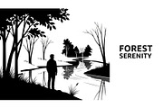Nature Landscape Silhouette Vector B, an Illustration by Designer_Momina (Thumbnail 15 of 51)