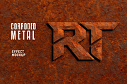 Corroded Metal Effect Mockup, a Layer Style Add-On by studiogstock (Thumbnail 1 of 3)