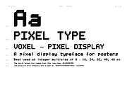 VOXEL - Pixel Display Typeface, a Sans Serif Font by Lettra Studio (Thumbnail 6 of 18)
