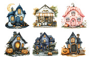 Halloween Pumpkin House Clipart, an Illustration by Daily.Designs (Thumbnail 3 of 5)