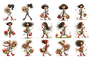 Autumn Woman PNG Clipart Bundle, a Person Illustration by Nicolle's Colorful Art (Thumbnail 2 of 5)