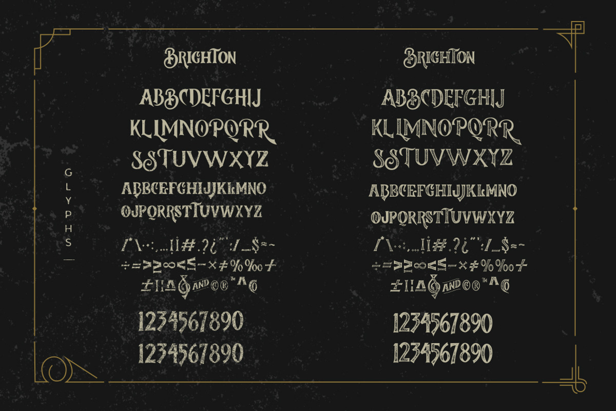 Brighton Typeface & Ornaments preview 4