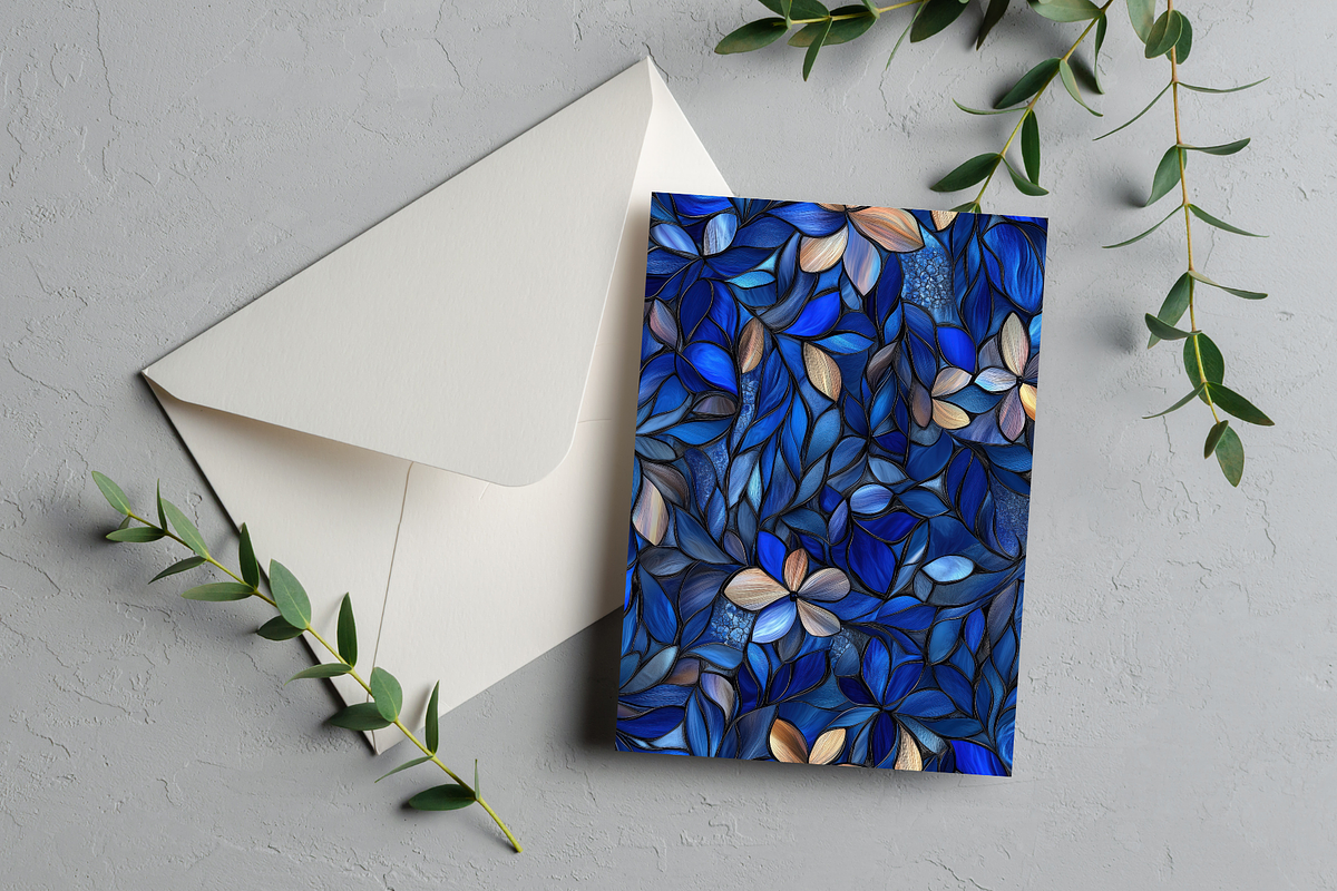 Royal Blue Stained Glass Textures, a Texture Graphic by Artful Assets Boutique (Photo 4 of 4)