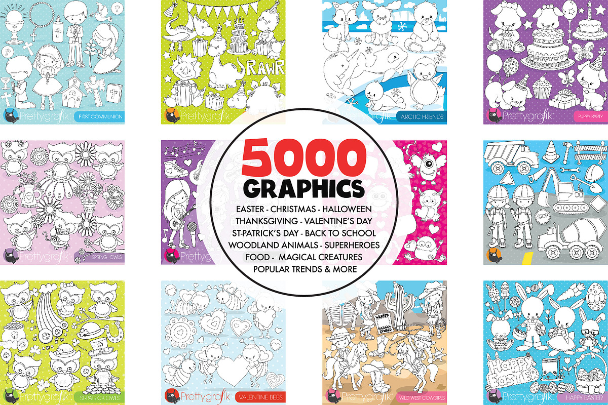5000 in 1 - Black lines Mega Bundle, an Illustration by PrettyBundles (Photo 23 of 27)