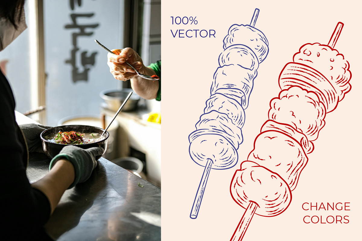 Ramen & Sushi Illustration Kit, a Food Illustration by Chaka_32 (Photo 2 of 5)