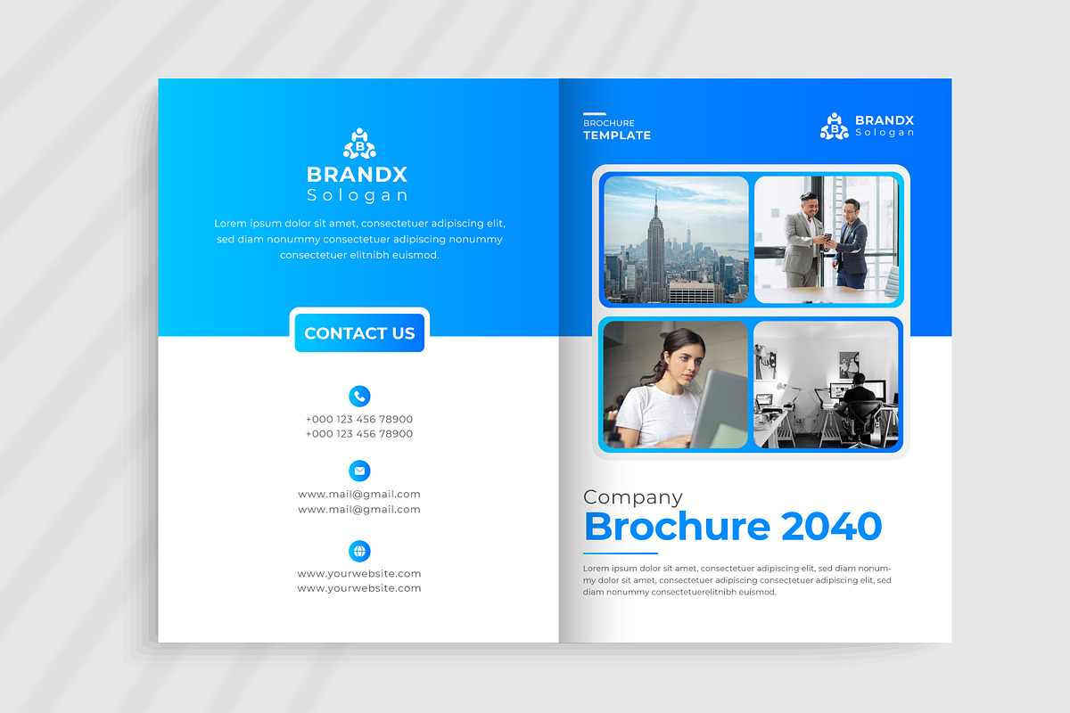 Modern Annual Report Template, a Brochure Template by pixelcreatx (Photo 2 of 6)