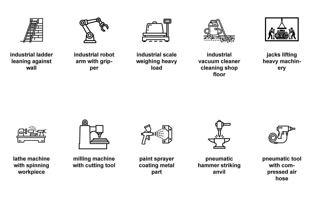 Industrial assembly & manufacturing, an Outline Icon by Nurlan's shop (Photo 4 of 5)