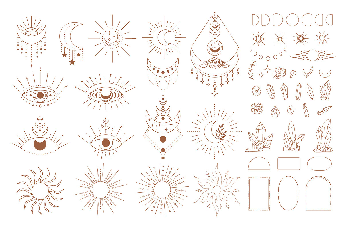 Magic Women & Celestial elements, a Decorative Illustration by roskque (Photo 5 of 9)