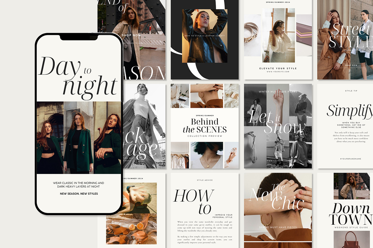 Fashion Social Media Templates CANVA, a Templates & Theme by Paper Flowers Studio (Photo 4 of 8)