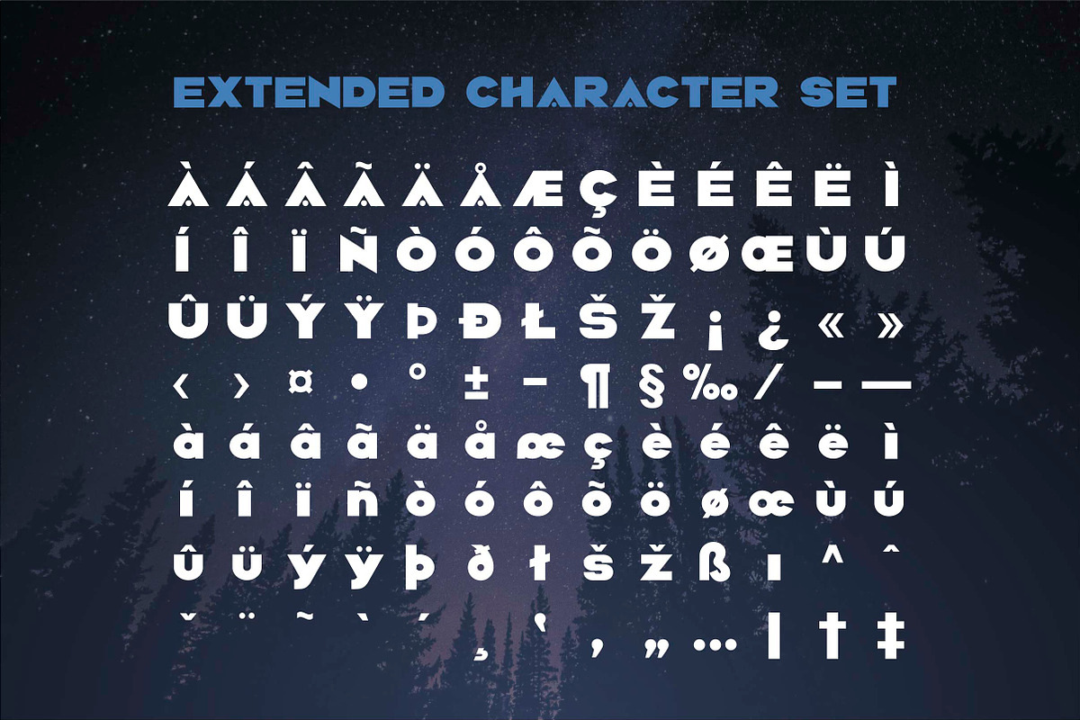 The Forest. Sans serif bold otf font preview 3