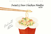 Egg Noodles Watercolor Recipe Set, a Food Illustration by Sunshine Art (Thumbnail 7 of 13)