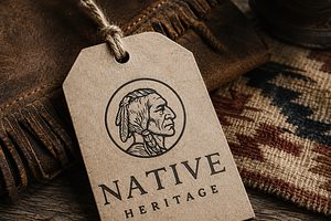 Native Indian Chief Hand Drawn Logo