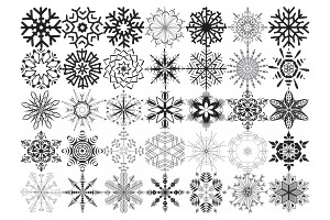 Snowflakes Set 2 Procreate Brush