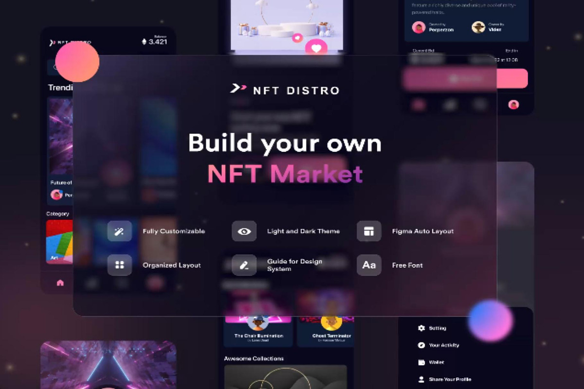 NFT Distro NFT Market UI Design Kit, an UI Kit Template by Lumina_ui_ux202 (Photo 2 of 5)