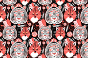 Patterns and portraits of tigers, a Pattern Graphic by Tanor (Thumbnail 3 of 7)