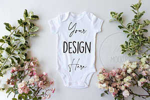 Baby Bodysuit Vest Mockup JPG