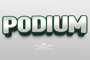 Podium PSD 3D Editable Text Effect