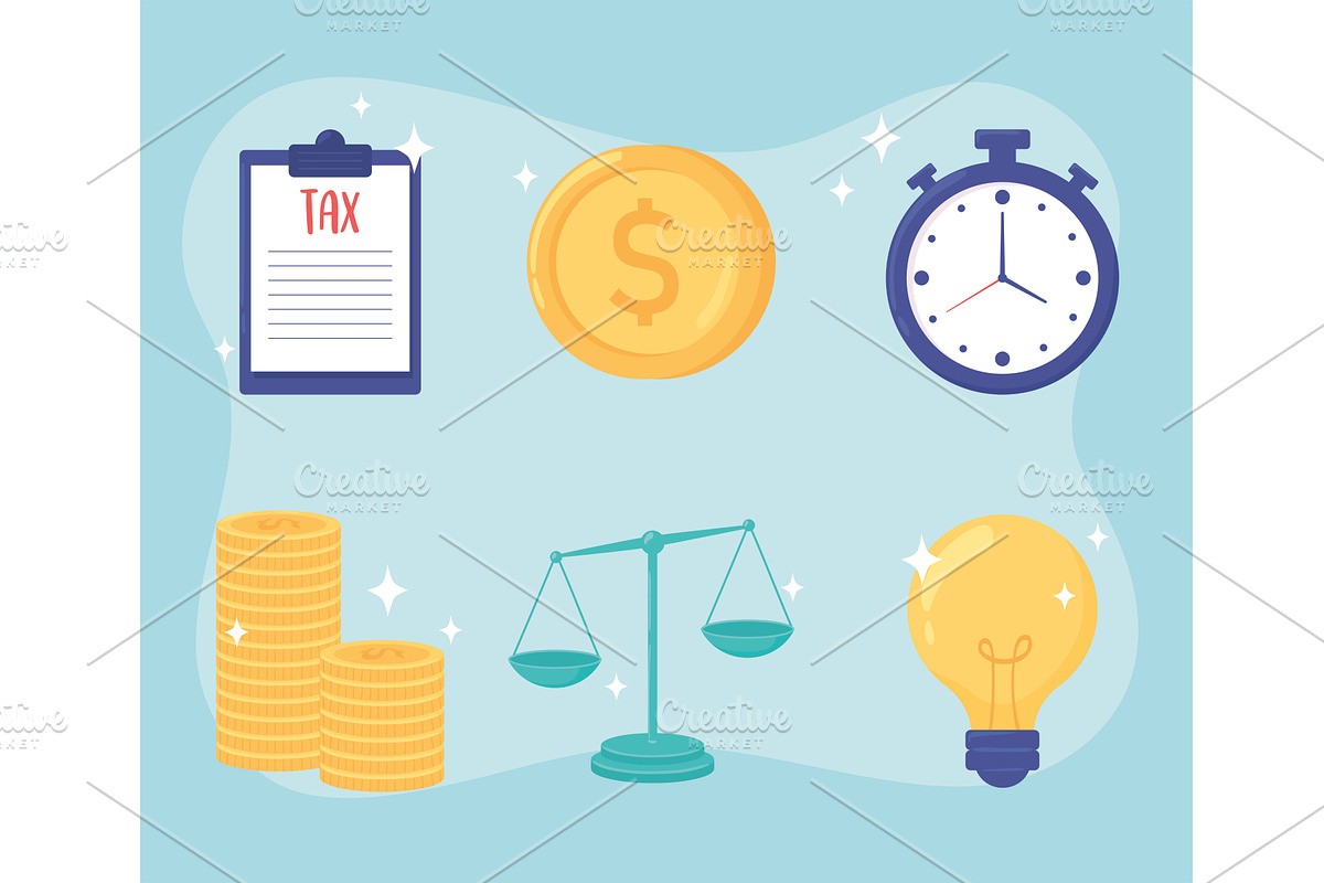 balance money and time, an Object Illustration by studiogstock