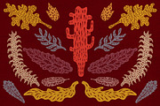 Psychedelia - Leaves and Plants, a Decorative Illustration by Guerillacraft (Thumbnail 4 of 4)