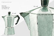 Watercolor Cappuccino & Croissant, a Food Illustration by Kamides (Thumbnail 3 of 5)