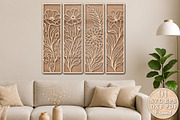 Floral Wall Art SVG Laser Cut File, an Object Graphic by Rose Art (Thumbnail 1 of 3)