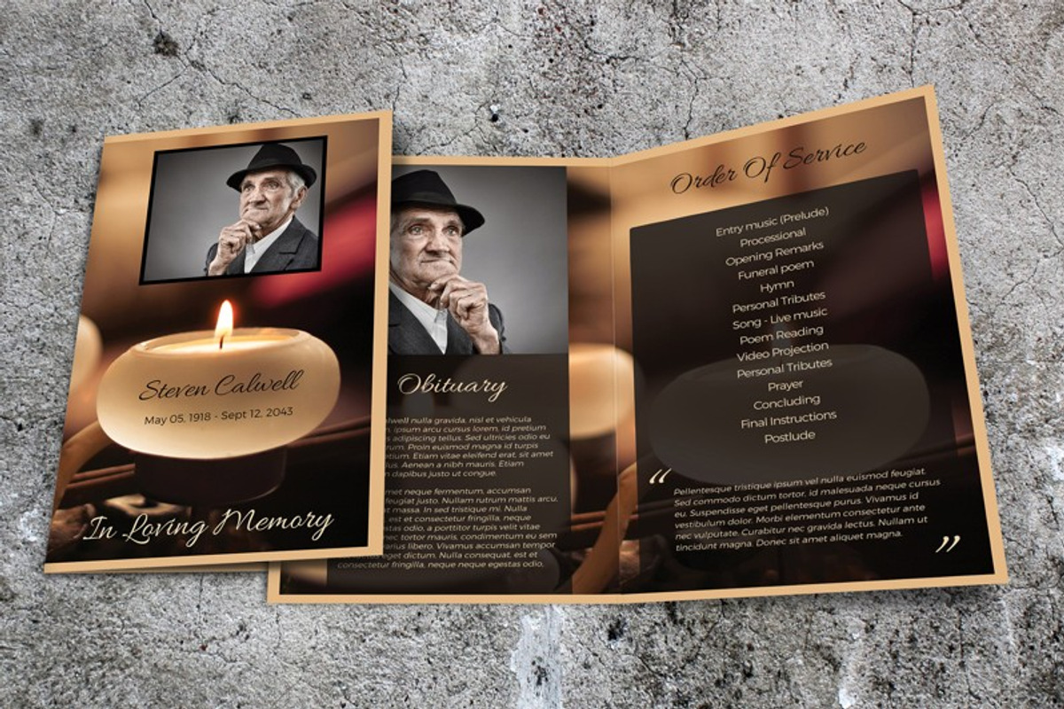 Word Funeral Template, a Brochure Template by Visual Impact (Photo 4 of 4)