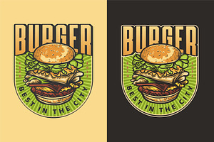 Burger vintage hand-drawn logo, a Branding & Logo Template by Billah Hub