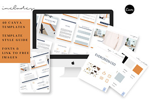 Masculine Canva Course Templates