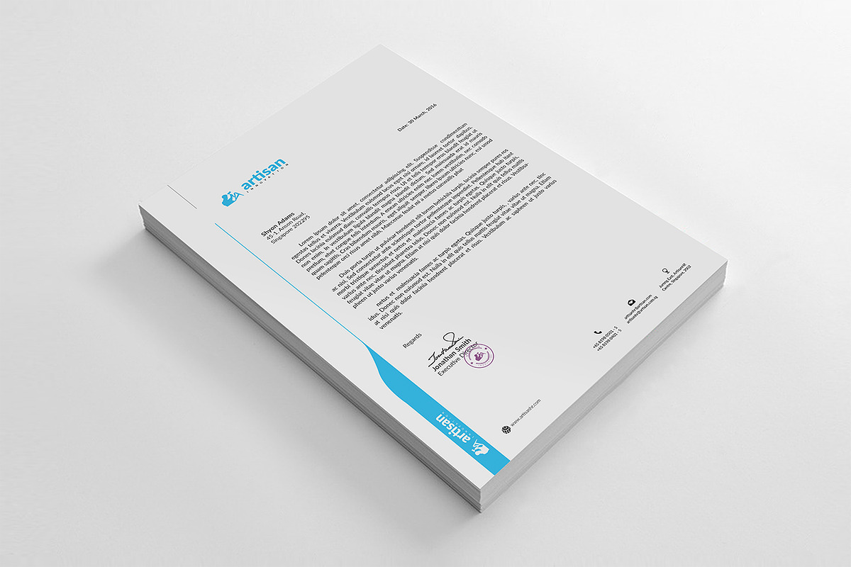 Letterhead, a Stationery Template by artisanHR (Photo 2 of 6)