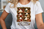 Cute Ghosts Reading for Christmas, a Seasonal Illustration by Sublimation Artist (Thumbnail 5 of 9)