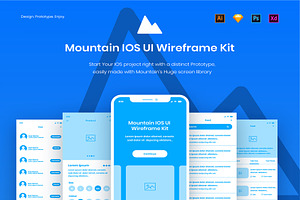 Mountain IOS UI Wireframe Kit