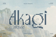 CS Akagi Stitched, a Sans Serif Font by Craft Supply Co. (Thumbnail 1 of 8)