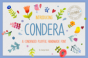 CONDERA CONDENSED HANDMADE FONT, a Font by George Bourle (Thumbnail 1 of 7)
