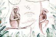 African animals watercolor set, an Animal Illustration by Peace ART (Thumbnail 7 of 24)