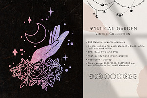 Moon Flowers - Celestial Graphic Kit