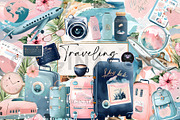 Travel Clipart Collection, an Illustration by BigCakeBee (Thumbnail 1 of 4)