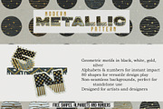 Modern Metallic Patterns, a Pattern Graphic by Megan Aili Designs (Thumbnail 4 of 12)