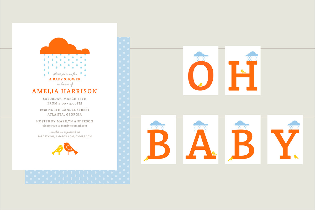 Baby Bird Shower, an Invitation Template by Dish & Spoon Creative (Photo 2 of 4)
