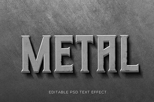 Metal Wall Text Effects