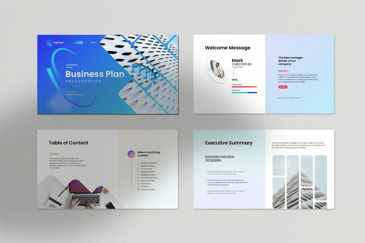 Business Plan Presentation Templates, a Presentation Template by Fit-tee (Photo 4 of 8)