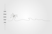 Minimalist line art coconut tree, an Object Graphic by lawoel (Thumbnail 1 of 3)