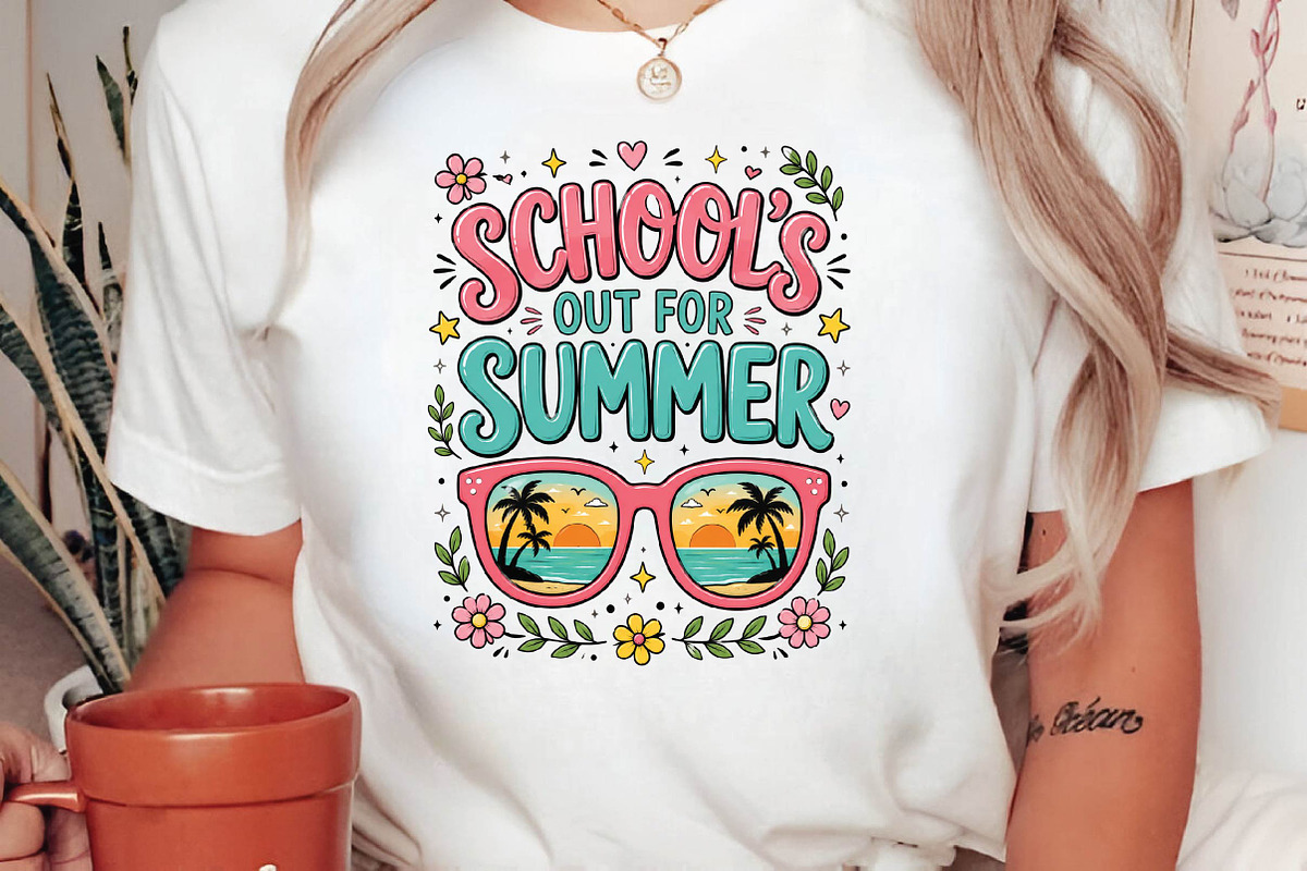 Teacher Summer Sublimation Design, a Seasonal Illustration by DreamPrint404 (Photo 5 of 6)