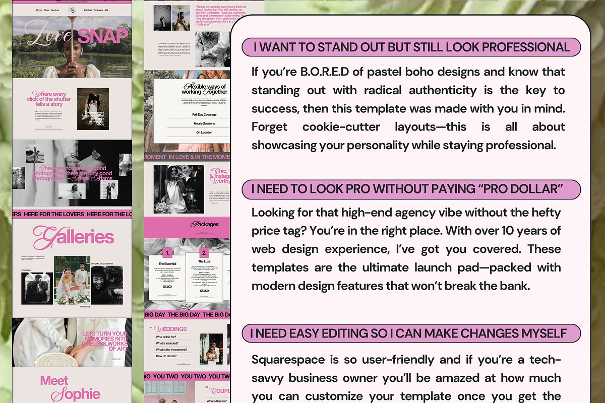 Squarespace Photography Website, a Squarespace Template by Kill Vanilla Studio (Photo 6 of 8)