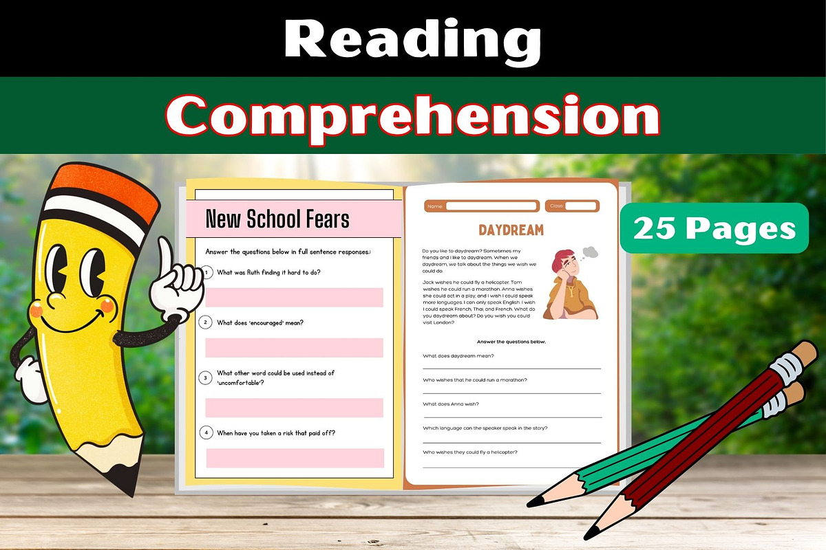 Reading comprehension passages pages, a Templates & Theme by Premium Digital Templates (Photo 3 of 4)