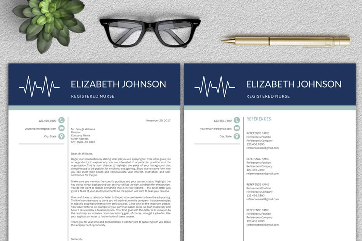 Nurse Resume | Medical CV Template, a Resume Template by Klamp Studio (Photo 6 of 9)