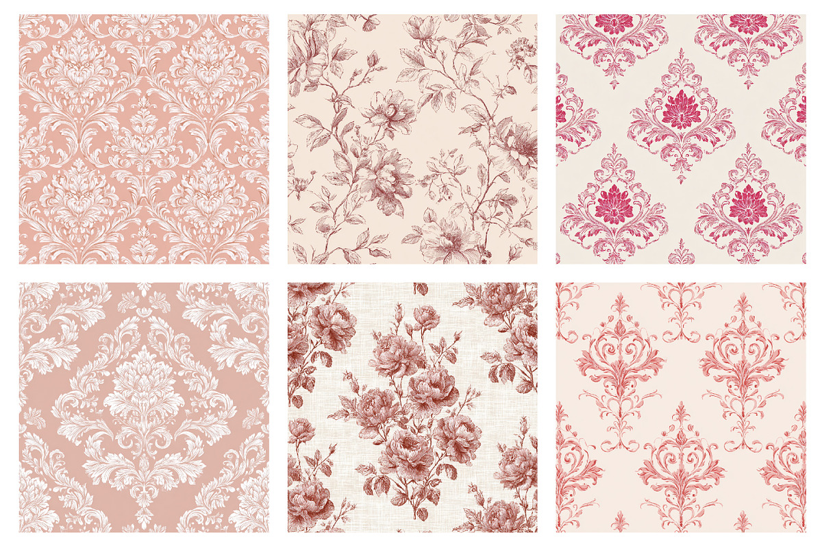 French Toile De Jouy Seamless Patter, a Pattern Graphic by DreamArtGraphic (Photo 2 of 4)