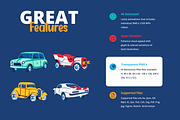 Animated Antique Car Vectors, a Duotone Icon by Prosymbols (Thumbnail 2 of 14)