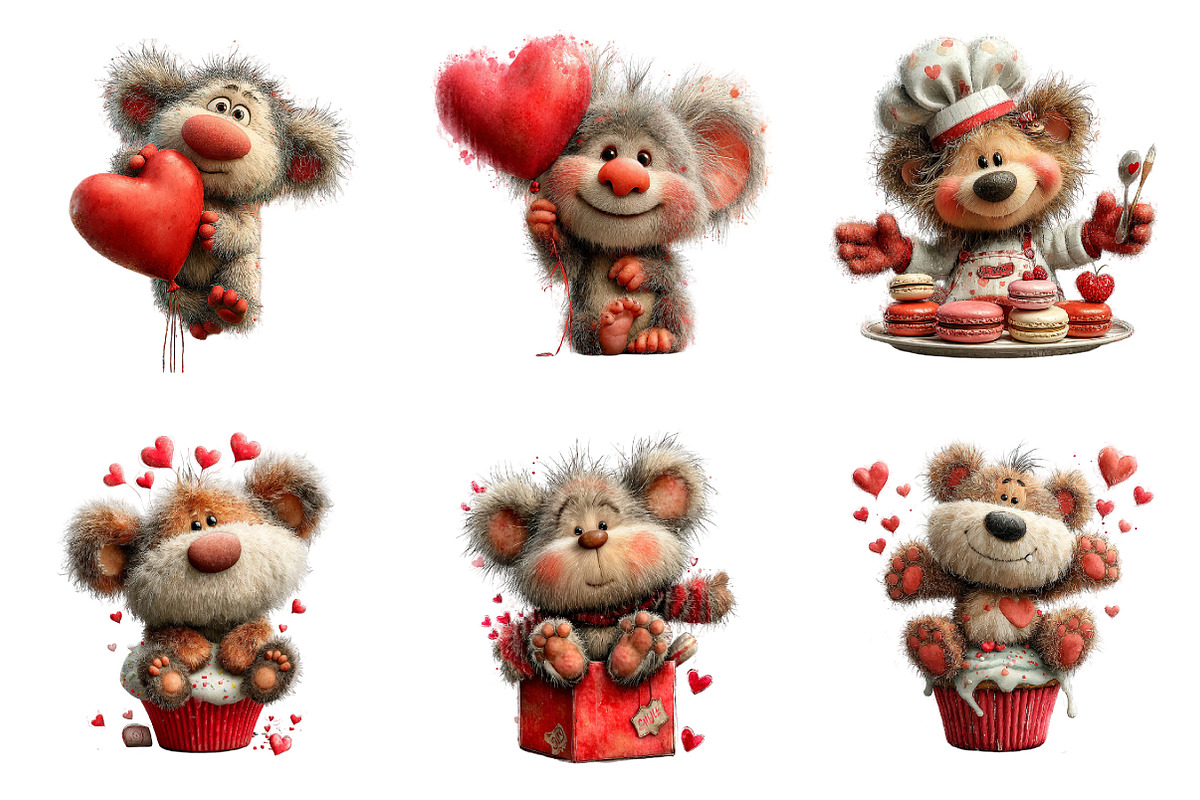 Valentines Teddy Bear Clipart, an Illustration by SinaCreation (Photo 5 of 11)