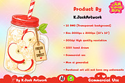 Cute Apple Soda Drink Clipart PNG, a Food Illustration by K.JackArtwork (Thumbnail 4 of 4)