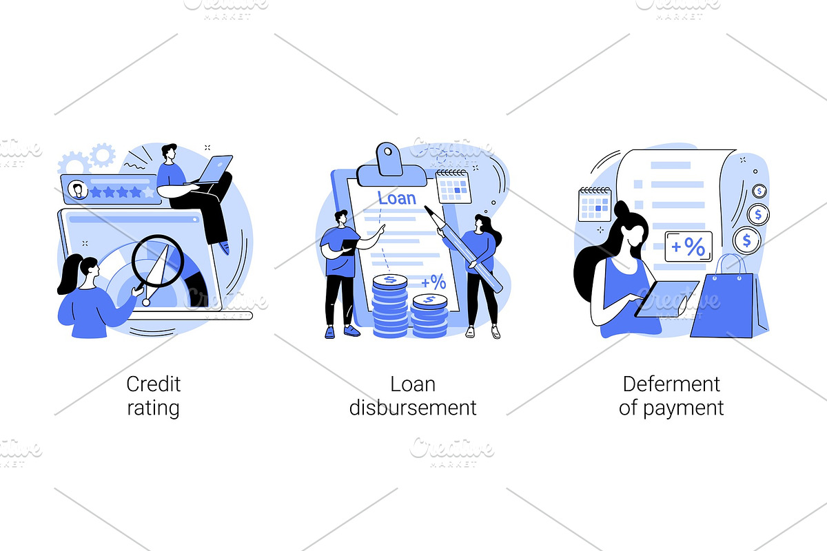 Bank service abstract concept vector, a Work Illustration by Visual ...